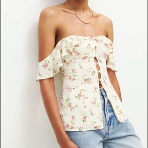 Reformation NWT Delaney Floral Top